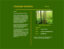 Tablet Screenshot of cascadegardens.net